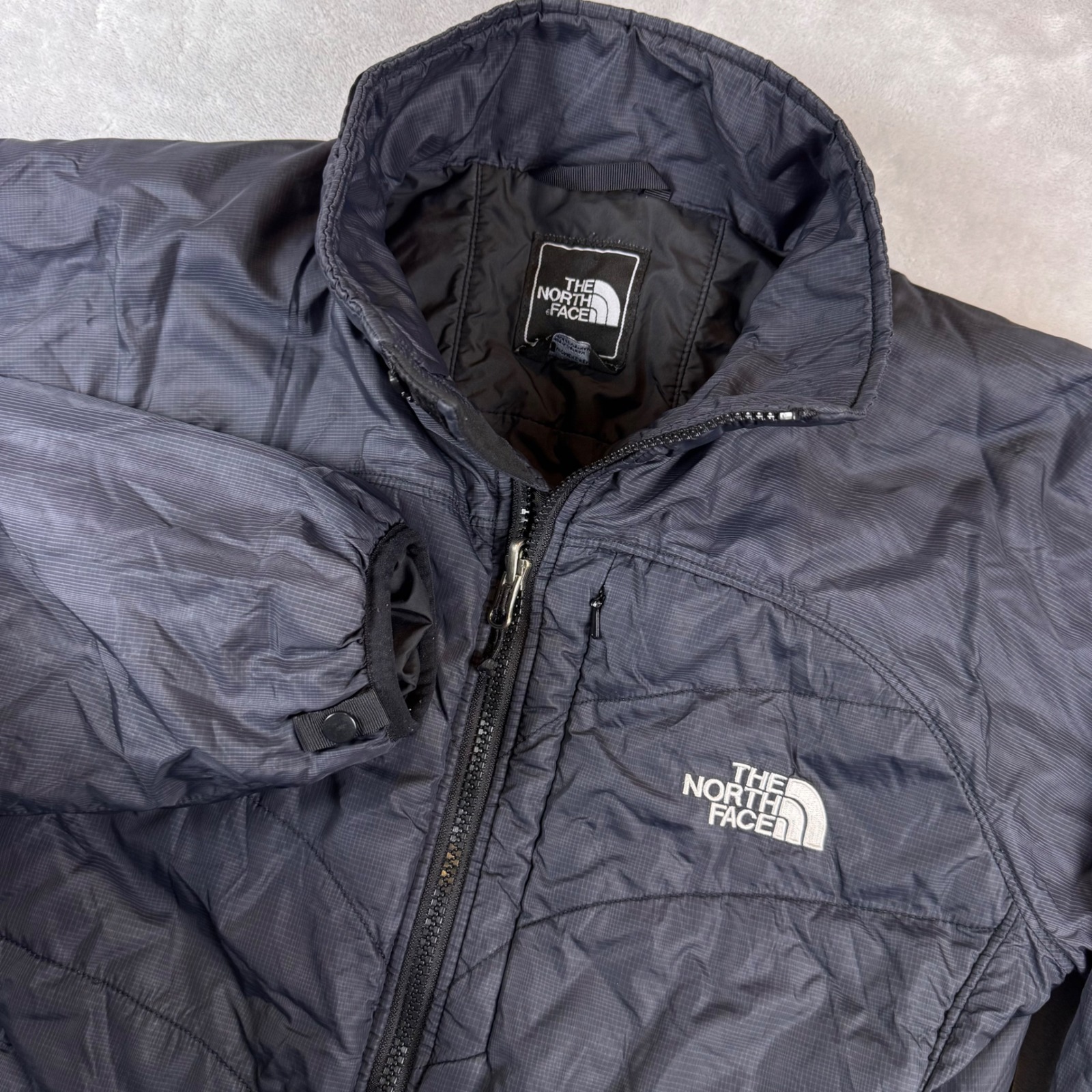 The North Face Womens Black Insulated Jacket Full Zip Primaloft Size M*